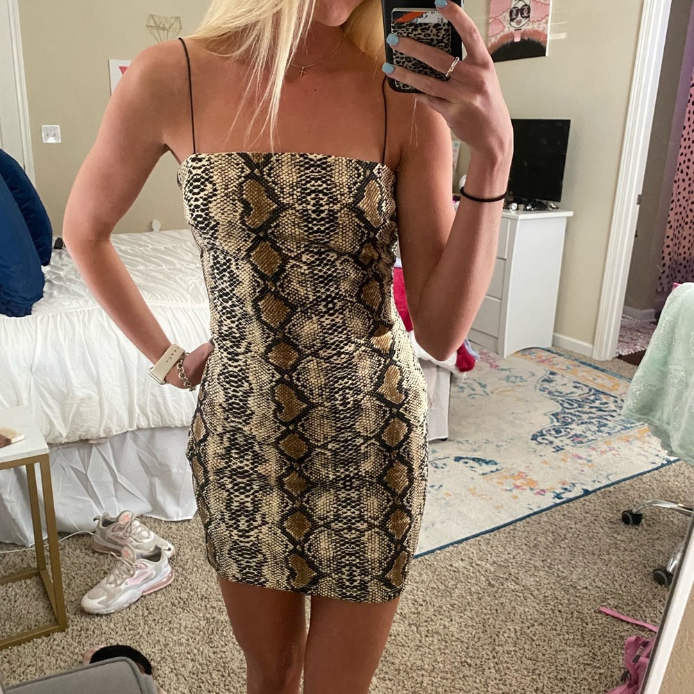 Snakeskin cocktail dress